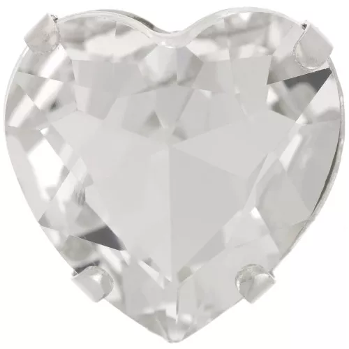 Cristallo Aurora A4827 Heart 27 mm - Rodio - Cristallo x1