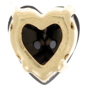 Cristallo incastonato Aurora A4831 Antique Heart 11x10 mm - Oro - Jet x1