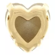Cristallo incastonato Aurora A4831 Antique Heart 11x10 mm - Oro - Rubino x1