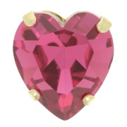 Cristallo incastonato Aurora A4831 Antique Heart 11x10 mm - Oro - Rosa x1|raw }}