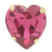Cristallo incastonato Aurora A4831 Antique Heart 11x10 mm - Oro - Rosa x1