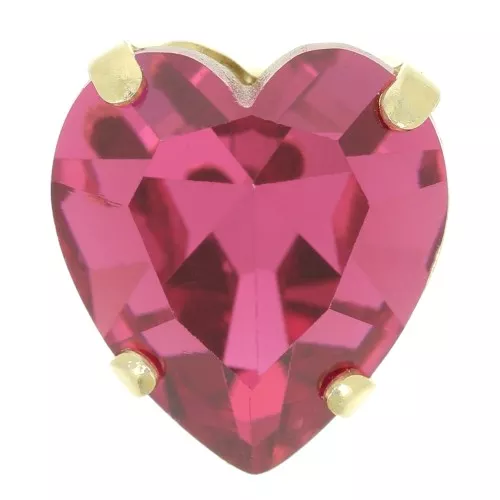 Cristallo incastonato Aurora A4831 Antique Heart 11x10 mm - Oro - Rosa x1