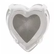 Cristallo incastonato Aurora A4831 Antique Heart 11x10 mm - Rodio - Cristallo x1