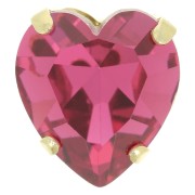 Cristallo incastonato Aurora A4831 Antique Heart 15,5x14 mm - Oro - Rosa x1|raw }}
