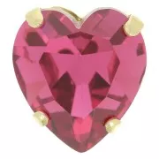 Cristallo incastonato Aurora A4831 Antique Heart 15,5x14 mm - Oro - Rosa x1