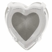 Cristallo incastonato Aurora A4831 Antique Heart 15,5x14 mm - Rodio - Cristallo x1