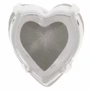 Cristallo incastonato Aurora A4831 Antique Heart 15,5x14 mm - Rodio - Cristallo x1