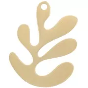 Pendente in corallo 25x19 mm - Acciaio inossidabile 304 Dorato x1