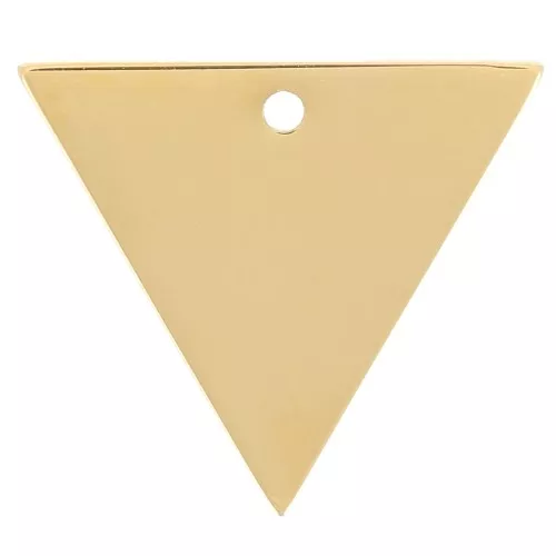 Ciondolo a triangolo 15x13 mm - Acciaio inossidabile 304 Dorato x1
