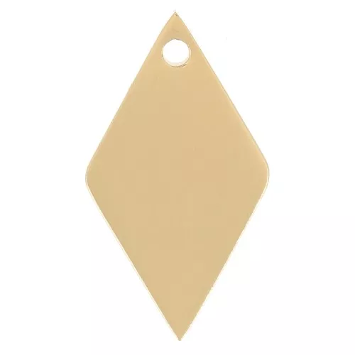 Ciondolo diamante 15x8 mm - Acciaio inossidabile 316L x1
