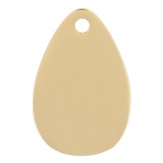 Ciondolo goccia 12x8 mm - Acciaio inossidabile 316L oro x1