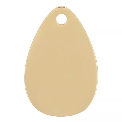 Ciondolo goccia 12x8 mm - Acciaio inossidabile 316L oro x1