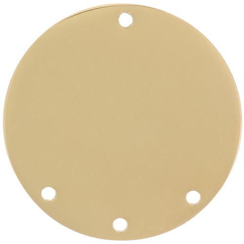 Pendente candeliere rotondo da 20mm - 3 fori - Acciaio inossidabile dorato 316L x1