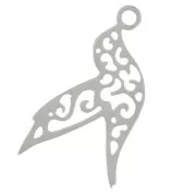 Ciondolo Colibrì 14,5x8 mm - Acciaio inossidabile 316L x1