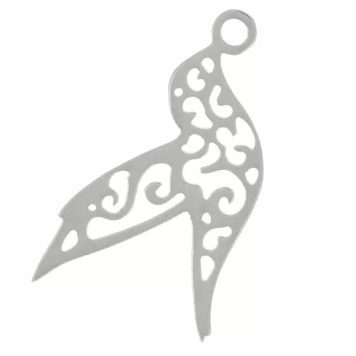 Ciondolo Colibrì 14,5x8 mm - Acciaio inossidabile 316L x1