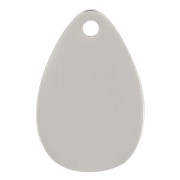 Ciondolo a goccia 12x8 mm - Acciaio inox 316L x1