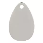 Ciondolo a goccia 12x8 mm - Acciaio inox 316L x1