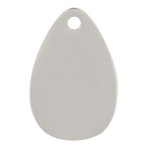 Ciondolo a goccia 12x8 mm - Acciaio inox 316L x1