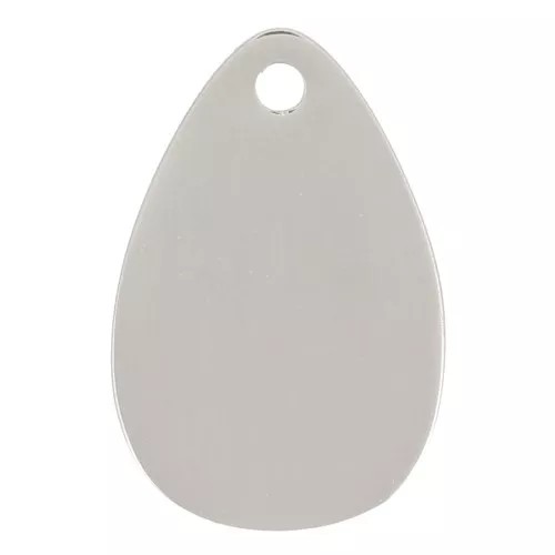 Ciondolo a goccia 12x8 mm - Acciaio inox 316L x1