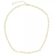 Girocollo a maglia rettangolare da 4 mm - Acciaio inossidabile 316L Dorato x43cm