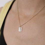 Girocollo a maglia forzatina ovale 1,4 mm - Acciaio inossidabile 316L Oro x48cm