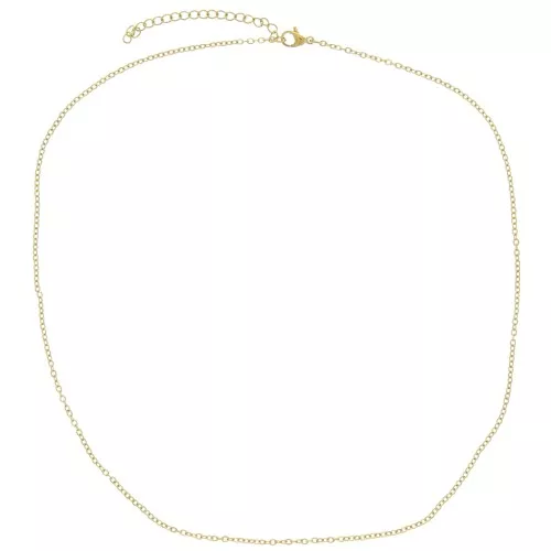 Girocollo a maglia forzatina 1,6 mm - Acciaio inossidabile 316L Oro x48cm
