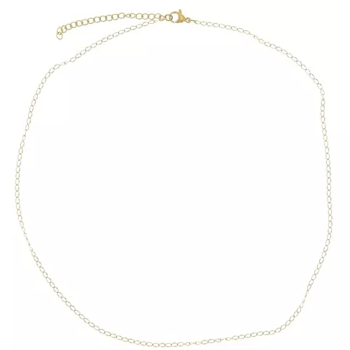 Girocollo a maglia rombo 1,8 mm - Acciaio inossidabile 316L oro x48cm