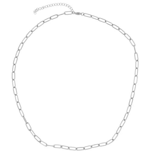 Girocollo a maglia rettangolare da 4 mm - Acciaio inossidabile 316L x48 cm