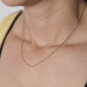 Girocollo maglia forzatina ovale 1,6 mm - Acciaio inossidabile 316L x48cm