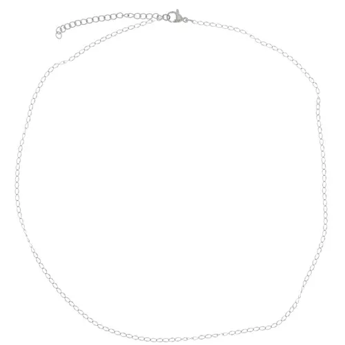 Girocollo maglia rombo da 1,8 mm - Acciaio inossidabile 316L x48cm