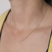 Girocollo maglia rombo da 1,8 mm - Acciaio inossidabile 316L x48cm