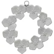 Pendente forma di corona di fiori da 23 mm - Acciaio inossidabile 316L x1