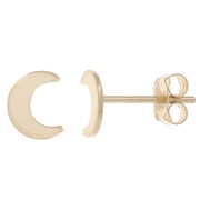 Orecchini perno luna 6x5 mm - Gold filled x2|raw }}