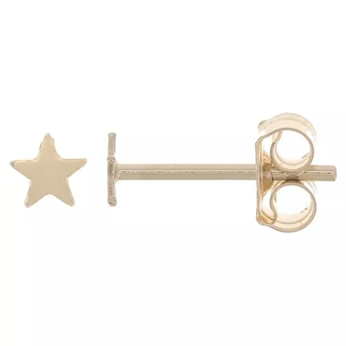 Orecchini perno stella da 3 mm - Gold filled x2