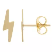 Orecchini perno forma di fulmine 11x3,5 mm -Gold Filled x2