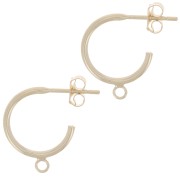 Orecchini perno da 12 mm con anello aperto - Gold filled x2|raw }}