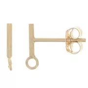 Orecchini a perno T Gold filled da 6 mm con cerchio aperto x2