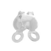 Copri nodi 3,5 mm con anelli chiusi - Argento 925 x10