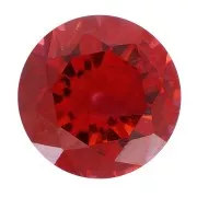 Cabochon rotondo di ossido di zirconio da 4 mm - Granato scuro x1