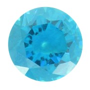 Cabochon rotondo di ossido di zirconio da 4 mm - Dark Aqua x1