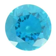 Cabochon rotondo di ossido di zirconio da 4 mm - Dark Aqua x1