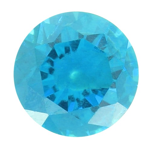 Cabochon rotondo di ossido di zirconio da 4 mm - Dark Aqua x1
