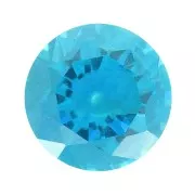 Cabochon rotondo di ossido di zirconio da 3 mm - Dark Aqua x1