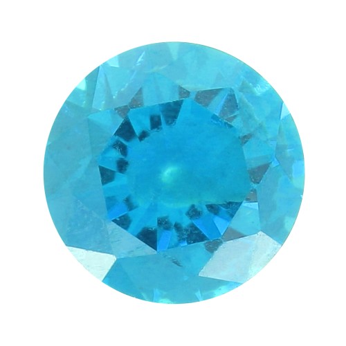 Cabochon rotondo di ossido di zirconio da 3 mm - Dark Aqua x1