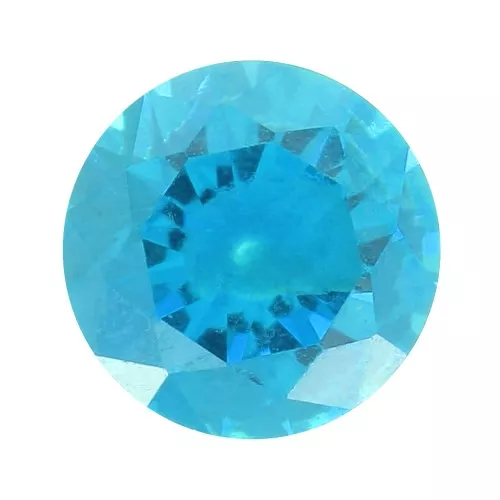 Cabochon rotondo di ossido di zirconio da 3 mm - Dark Aqua x1