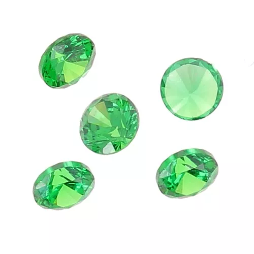 Cabochon rotondi di ossido di zirconio da 2 mm - Smeraldo x5