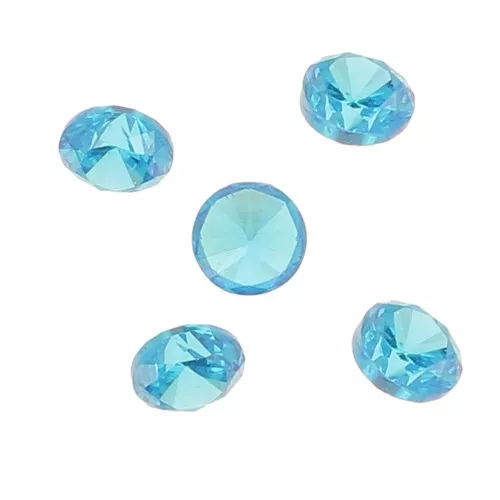 Cabochon rotondi in ossido di zirconio 2 mm - Dark Aqua x5
