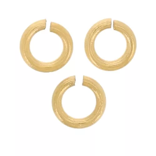 Anelli aperti 3x0,6 mm - Acciaio inox 316L dorato x50