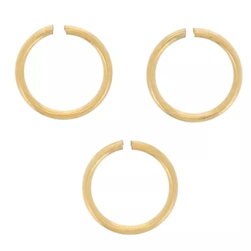 Anelli aperti 4x0,4 mm - Acciaio inossidabile 316L dorato x50