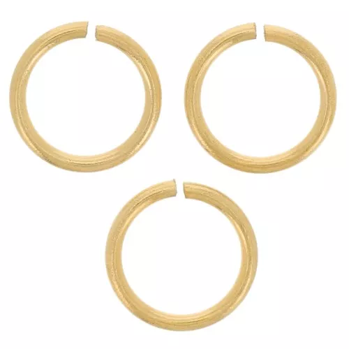 Anelli aperti 6x0,7 mm - Acciaio inox 316L dorato x50